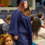 Graduate entering graduation